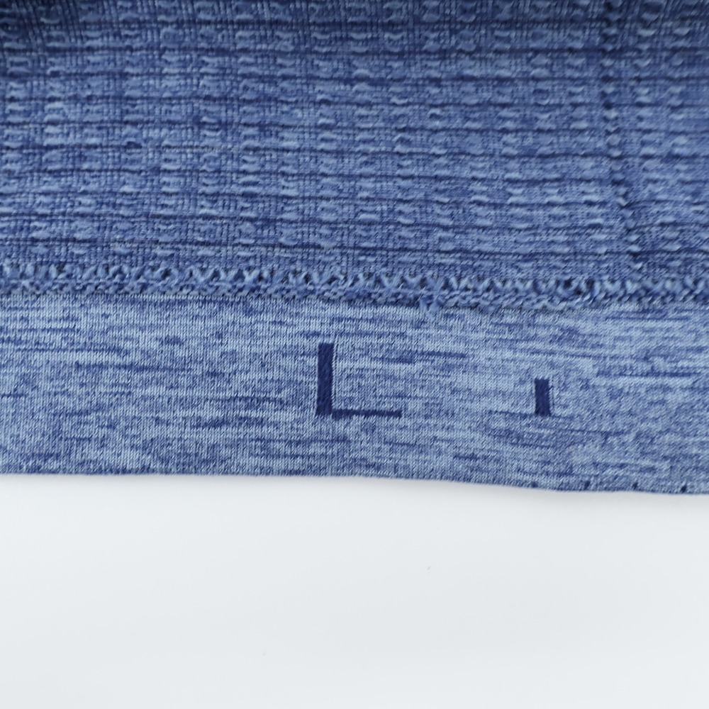Lululemon Shirt Mens Large Blue Short Sleeve Metal Vent Tech Workout Gym Logo - Picture 4 of 6